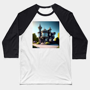 Parnassus Futuristic Victorian Art Nouveau House Baseball T-Shirt